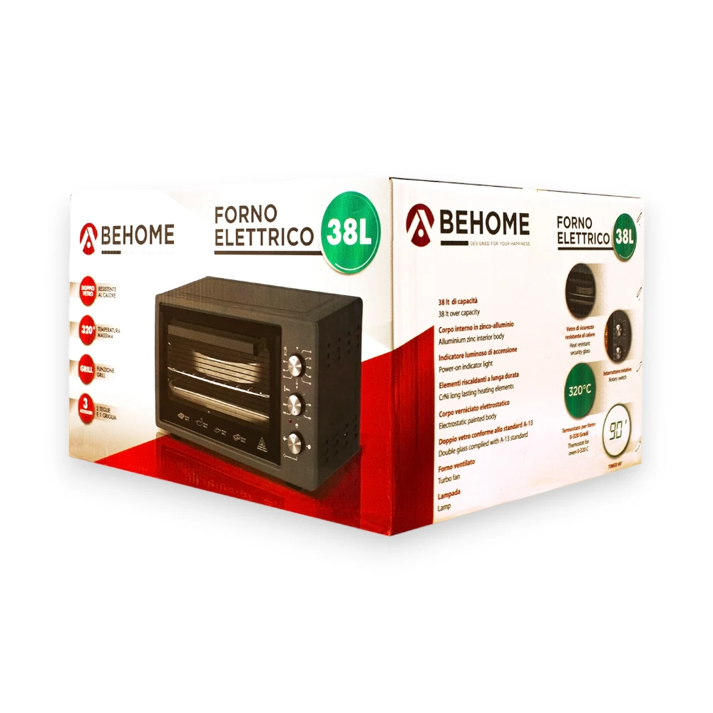 forno elettrico 38l behome scatola