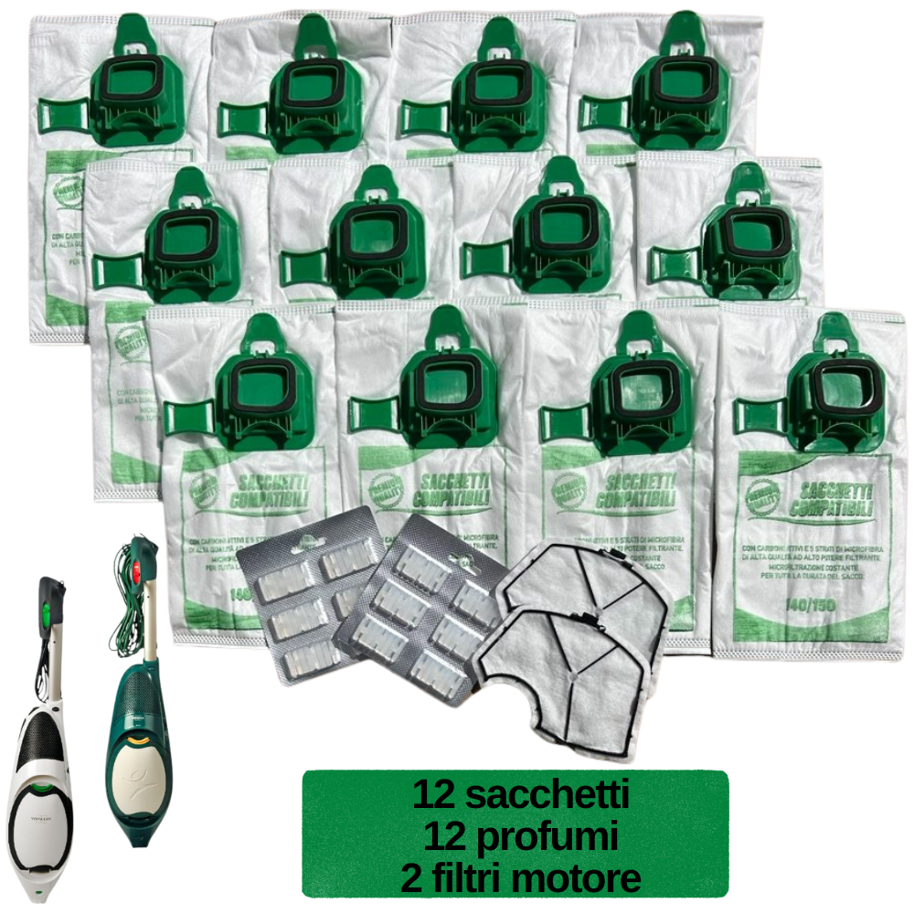 Sacchetti Folletto Vk140 Vk150 12 Sacchetti + 12 Profumi + 2 - Foto 6