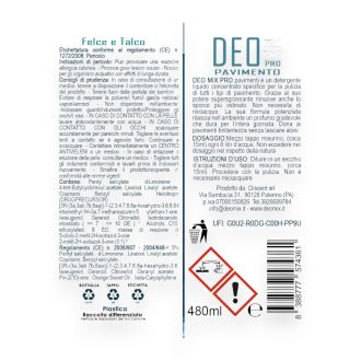 detersivo pavimenti felce e talco 480 ml deomix istruzioni