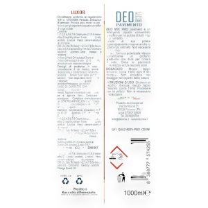 detersivo pavimenti luxor 1 lt deomix istruzioni