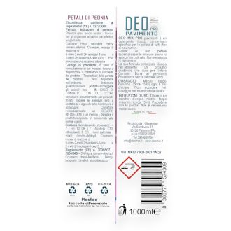 detersivo pavimenti petali di peonia 1 lt deomix istruzioni