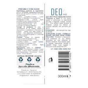 profuma e stira black 300ml deomix istruzioni