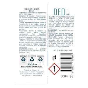 profuma e stira gray 300ml deomix istruzioni