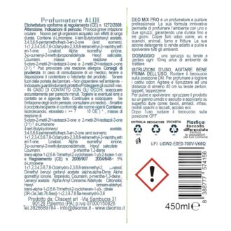 profumatore e pulitore per ambienti aloe 450 ml deomix istruzioni