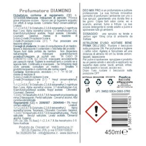 profumatore e pulitore per ambienti diamond 450 ml deomix istruzioni