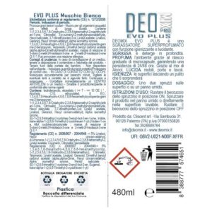 sgrassatore profumato 4 in 1 muschio bianco 480 ml deomix istruzioni