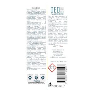 detersivo pavimenti diamond 1lt deomix etichetta