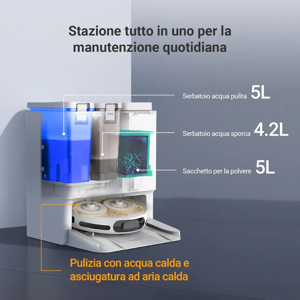 ROBOT ASPIRAPOLVERE LAVAPAVIMENTI EZVIZ RS20 PRO BIANCO 2