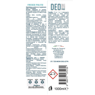 DETERSIVO PAVIMENTI E MULTISUPERFICIE FRESCO PULITO 1 LT DEOMIX 1