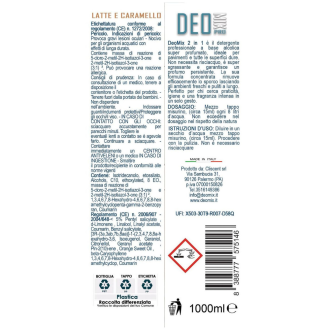 DETERSIVO PAVIMENTI E MULTISUPERFICIE LATTE E CARAMELLO 1 LT DEOMIX 1